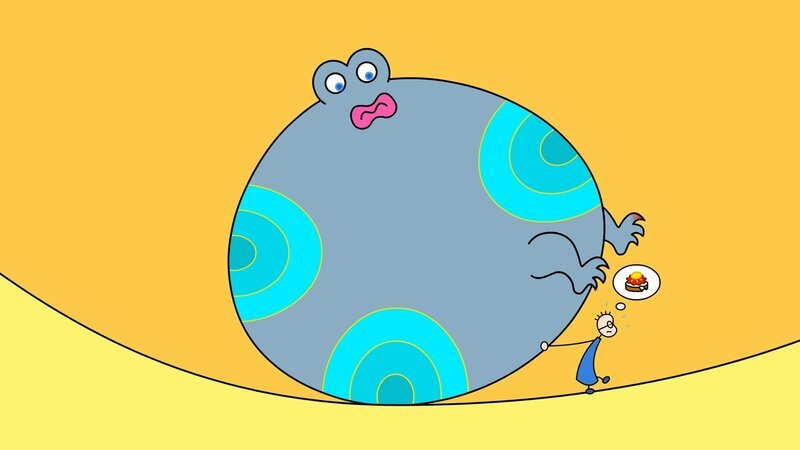 TOM versucht, den großen Frosch Bongo zum Herrn Doktor zu bringen. – Bild: SWR/​Studio Film Bilder Stuttgart