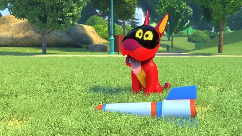 Pup-E will einen Fuchs-Welpen befreien. – Bild: ALPHA /​ METHOD ANIMATION