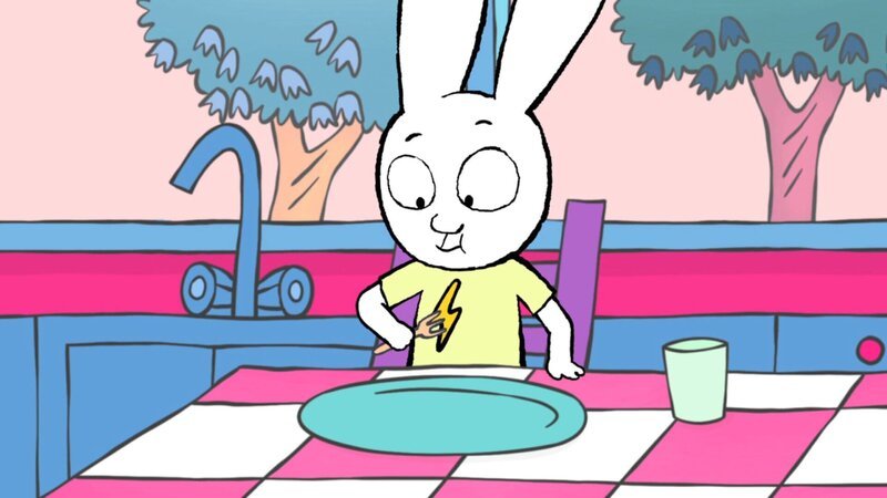 Simon ist stolz auf sein „Super-T-Shirt“. Für ihn ist es „das schnellste T-Shirt der Welt“. – Bild: ZDF und GO-N Productions