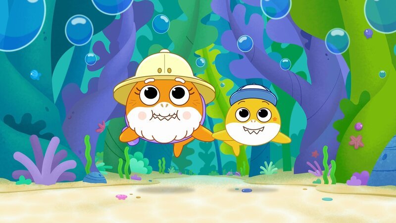 v.li.: Grandma Shark, Baby Shark – Bild: Paramount
