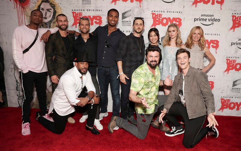 Jessie Usher, Chace Crawford, Antony Starr, Laz Alonso, Nathan Mitchell, Tomer Kapon, Karl Urban, Erin Moriarty, Jack Quaid and Elisabeth Shue attend the Comic-Con 2019 Amazon Prime Video ‚The Boys‘ Premiere – Bild: Amazon Studios