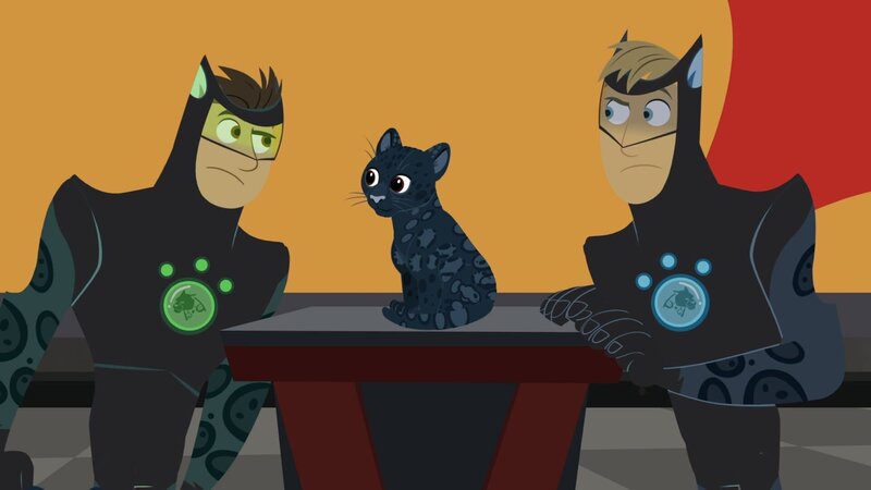 Zach will unbedingt einen schwarzen Jaguar entführen und ihn als Werbebotschafter nutzen. Doch die Wild-Brüder Martin (li.) und Chris (re.)wollen ihm einen Strich durch die Rechnung machen. – Bild: SUPER RTL