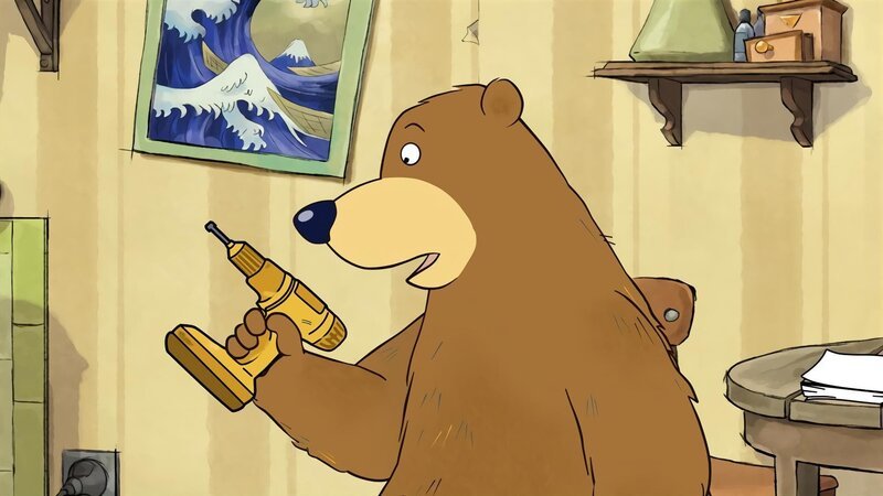 Dr. Brumm und Pottwal machen sich als Detektive auf die Suche nach dem verschwundenen goldenen Akkuschrauber von Dachs. – Bild: rbb/​WunderWerk/​TRIKK 17
