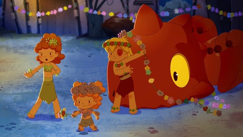 Tib genießt es, Hand in Hand mit Tara zu tanzen. Doch lange kann er sich darüber nicht freuen. – Bild: KiKA/​hr/​TF1/​GO-N Productions