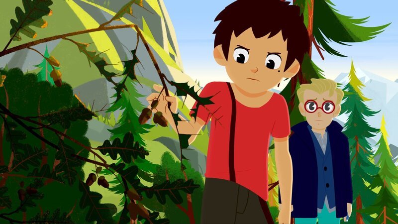 Sebastian (li.) sucht mit Viktor (re) nach den Hunden. – Bild: ZDF/​Gaumont Animation/​PP Animation III Inc.