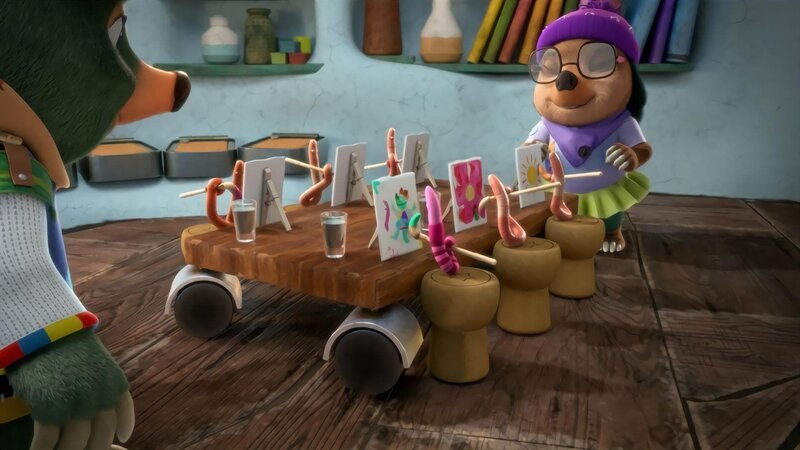 In Dottys Wurmschule werden die Würmchen nach allen Regeln der Kunst gefördert. – Bild: ZDF/​2022 Jetpack Distribution Ltd/​ZDF Enterprises