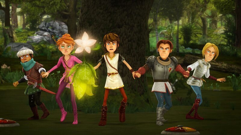 Arthur und die Freunde der Tafelrunde sind zu allem bereit, um den Zauberwald zu retten. – Bild: SWR/​Blue Spirit Productions/​TéléTOON+/​Canal+