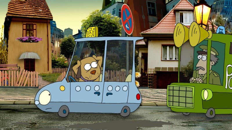 Als Kalli-Taxi kann er Opa Egbert zur Königin der Nacht fahren und selbst sehen, warum sie so bestaunenswert ist. – Bild: MDR/​RBB/​MotionWorks
