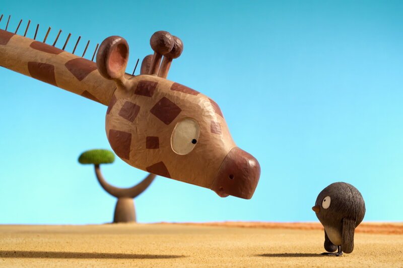 Dimitri - Es Xylophon Staffel 1 Folge 2 Dimitri im Gespräch mit der Giraffe – Bild: SRF1 Dimitri - Es Xylophon Staffel 1 Folge 2 Dimitri im Gespräch mit der Giraffe – Bild: SRF1