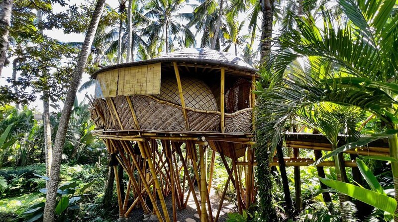 Komplett aus Bambus: Ein Haus des Architekten Pablo Luna. – Bild: ZDF und NDR/​Autentic Production/​Martin Schacht