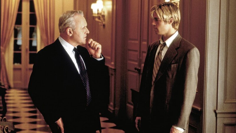 William Parrish (Anthony Hopkins, li.) mit Joe Black (Brad Pitt) – Bild: RTL II