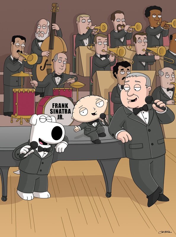 (v.l.n.r.) Brian Griffin; Stewie Griffin; Frank Siantra Jr. – Bild: Fox