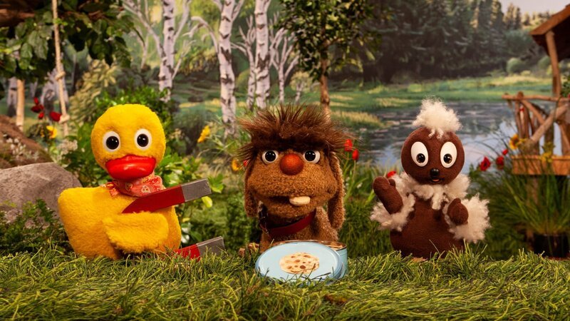 Schnatterinchen, Pittiplatsch und Moppi sind ein unschlagbares Team. – Bild: rbb/​Christian Merten