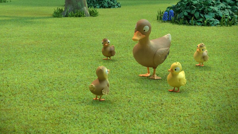 Hurra! Derek hat seine Entenfamilie wiedergefunden. – Bild: ZDF und (c) Magic Light Pictures LTD 2023.