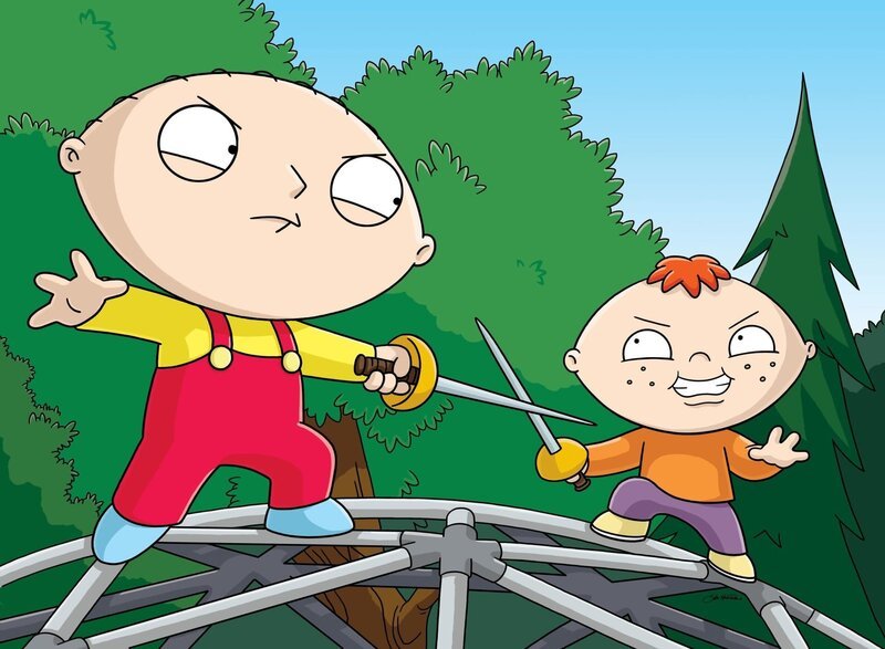 L-R: Stewie Griffin (Seth MacFarlane) und Betram (Wallace Shawn) – Bild: ProSieben MAXX