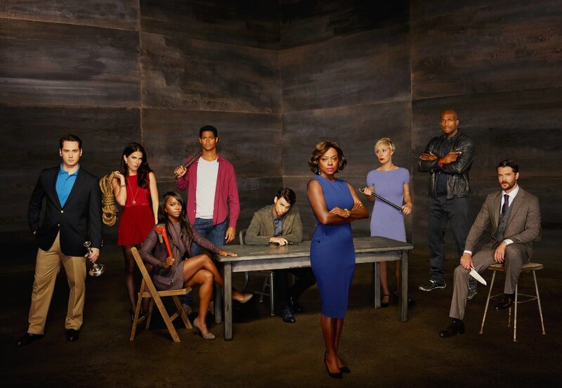 V.l.: Asher Millstone (Matt McGorry), Laurel Castillo (Karla Souza), Michaela Pratt (Aja Naomi King), Wes Gibbins (Alfred Enoch), Connor Walsh (Jack Falahee), Annalise Keating (Viola Davis), Bonnie Winterbottom (Liza Weil), Nate Lahey (Billy Brown), Frank Delfino (Charlie Weber) – Bild: VOX /​ABC Studios