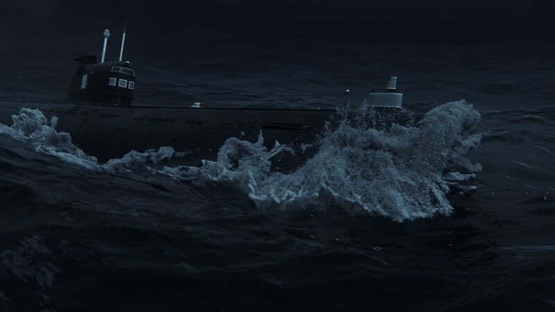 Submarine surface cruising during storm. – Bild: The National Geographic Channel.