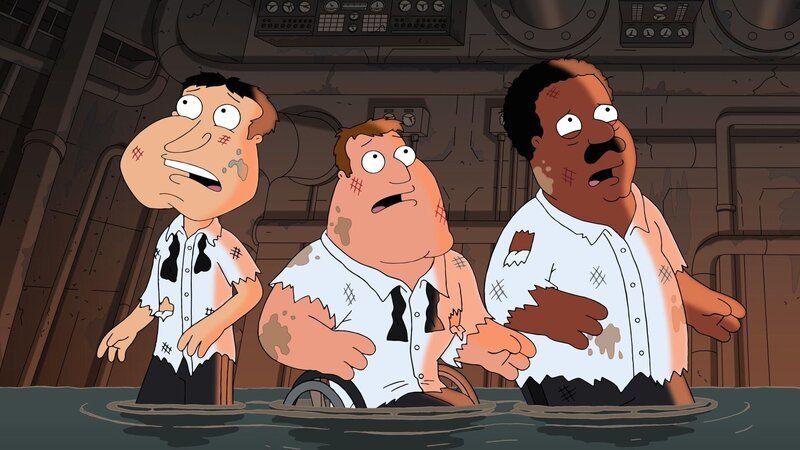 (v.l.n.r.) Glenn Quagmire; Joe Swanson; Cleveland Brown – Bild: Twentieth Century Fox Film Corporation