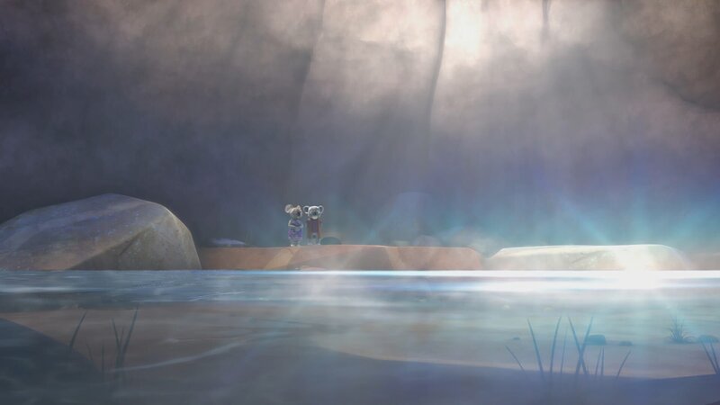 Blinkys Mom erinnert sich daran, dass es einen unterirdischen See gibt, den sie mit Blinkys Vater entdeckt hat. – Bild: KiKA /​ Studio 100 Media /​ Flying Bark