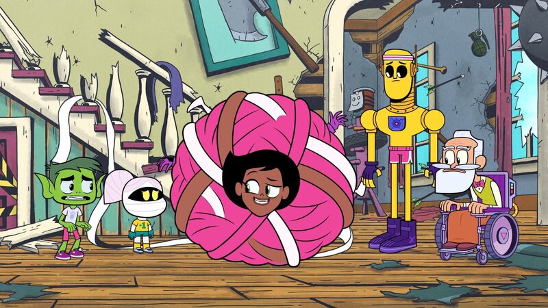 v.li.: Beast Boy, Negative Girl, Elasti-Girl, Robot Man, Chief – Bild: Warner Bros. Entertainment Inc.