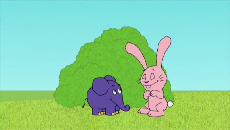 Hase und Elefant haben viel zu lachen. – Bild: WDR