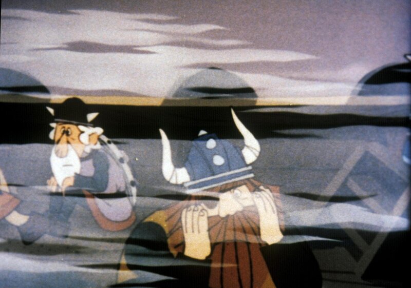 Die Wikinger wissen sich nicht mehr zu helfen, nichts kann Halvar aus seinem Kummer reißen. – Bild: ORF (FS1/​FS2) /​ ORF1