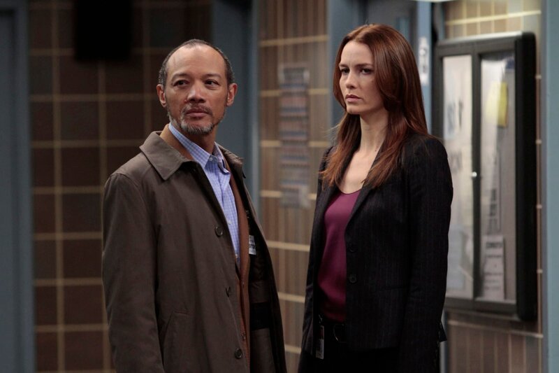Pictured: (l-r).  Paul Calderon as Marcus Feingold.  Saffron Burrows as Detective Serena Stevens. – Bild: 13th Street