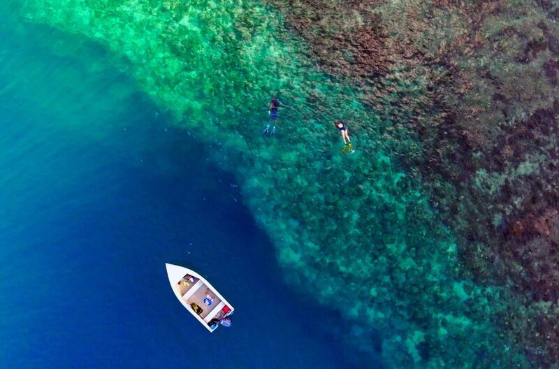 David Lecchini und sein Team begeben sich aufs Meer, um den Gesang der Wasserbewohner festzuhalten. – Bild: Les Films d’Ici David Lecchini und sein Team begeben sich aufs Meer, um den Gesang der Wasserbewohner festzuhalten. – Bild: Les Films d’Ici