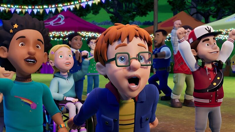 Nach einem gefährlichen Missgeschick genießen alle das große Finale des Pontypandy-Festivals: Die Talentshow mit Überraschungsgast! – Bild: KiKA/​Prism Art & Design Limited