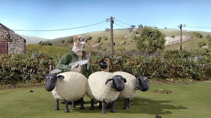 Es ist kalt und der Farmer braucht Brennholz. Im Wald hat er kein Glück und so wird der Lieblingsbaum der Schafe auserkoren. – Bild: Aardman Animations Ltd./​BR/​WDR