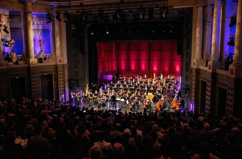 Das Münchner Rundfunkorchester bei der Aufführung zu „Let’s play – Video Game Music in Concert“ am 12. Februar 2025 im Prinzregententheater. Weiteres Bildmaterial finden Sie unter www.br-foto.de. – Bild: BR/​Julia Knoblauch