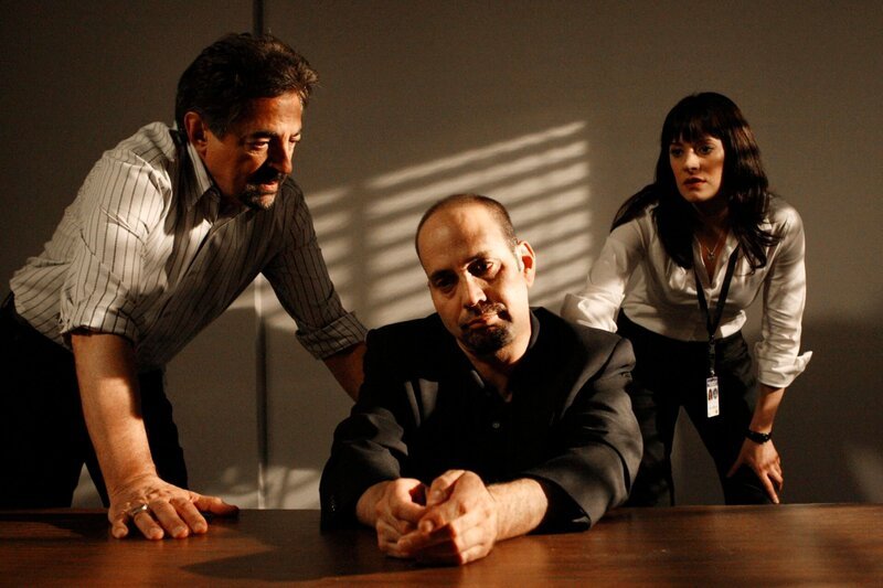 L-R: David Rossi (Joe Mantegna), Emily Prentiss (Paget Brewster) und Walter Davis (Brad Heller) – Bild: 13th Street