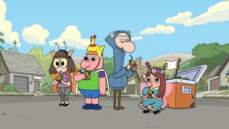 v.li.: Malessica, Clarence, Guyler, Kimby – Bild: CARTOON NETWORK