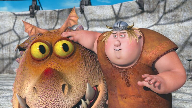 Fischbein freundet sich rasch mit der Drachendame Fleischklops an. – Bild: DreamWorks Animation