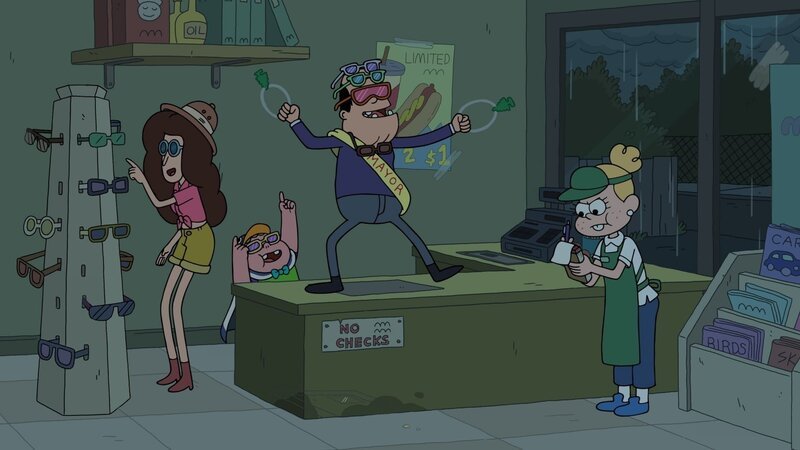 v.li.: Ms. Baker, Clarence, Mayor, Ms. Julep – Bild: TM & CARTOON NETWORK. A TIME WARNER COMPANY. ALL RIGHTS RESERVED.