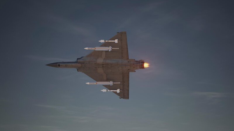 3D-Luftaufnahme der Unterseite des Kampfjets Mirage 2000. +++ Die Verwendung des sendungsbezogenen Materials ist nur mit dem Hinweis und Verlinkung auf RTL+ gestattet. +++ – Bild: RTL / PERNEL MEDIA 3D-Luftaufnahme der Unterseite des Kampfjets Mirage 2000. +++ Die Verwendung des sendungsbezogenen Materials ist nur mit dem Hinweis und Verlinkung auf RTL+ gestattet. +++ – Bild: RTL / PERNEL MEDIA