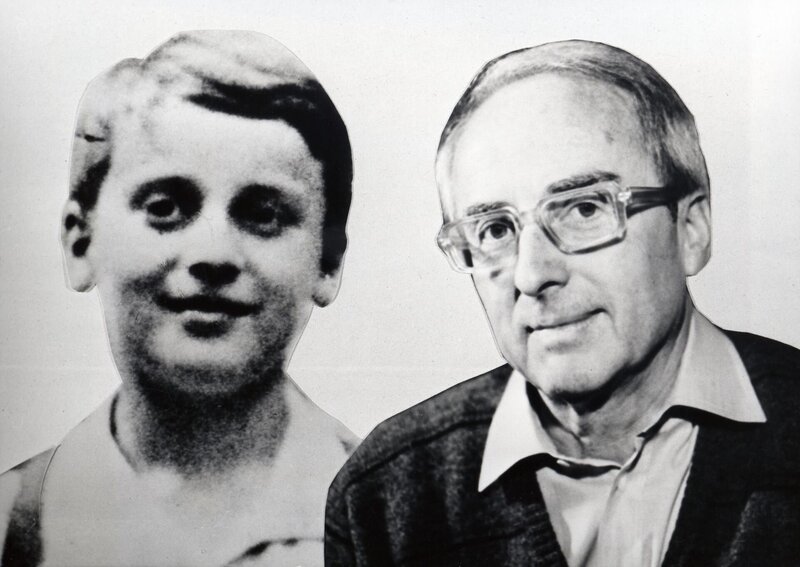 Georg Friedel (11, links, 62, rechts) hat 1969 seine noch lebenden Mitschüler aufgespürt und mit ihnen die Schulzeit von damals nachzuzeichnen versucht. – Bild: BR