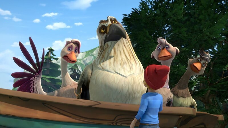 Nils bringt Gorgo zum Nachdenken. Ist er vielleicht anders als die anderen Gänse? – Bild: BR/​Studio 100 Animation/​Studio 100 NV