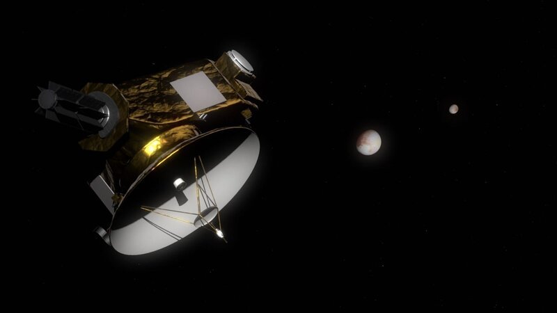 Die Raumsonde New Horizons erreichte Pluto und seine Monde, darunter der große Charon. – Bild: ZDF