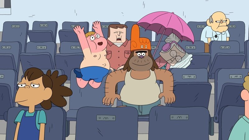 Clarence (2.v.l.), Chad (m.) – Bild: CARTOON NETWORK. A TIME WARNER COMPANY.