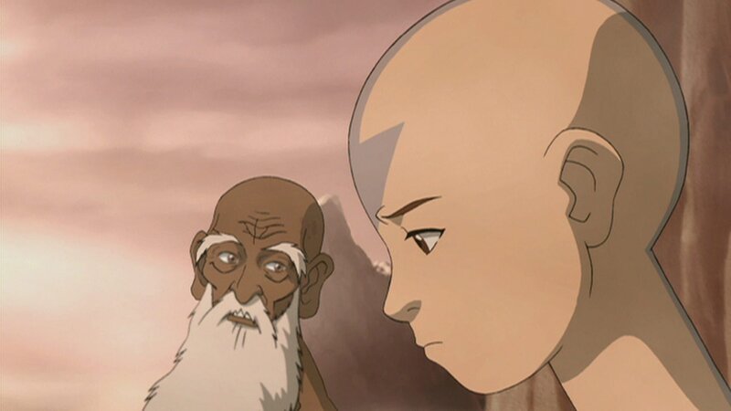 L-R: Guru Pathik, Aang – Bild: Nicktoons UK L-R: Guru Pathik, Aang – Bild: Nicktoons UK