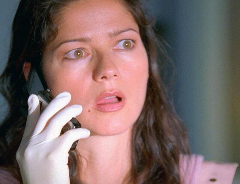 Jordan (Jill Hennessy) erhält einen mysteriösen Anruf, der offenbar vom Täter ihres aktuellen Falles kommt. – Bild: VOX