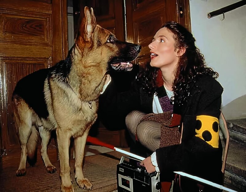 Rex und Brigitte Heinrich (Maria von Blumencron) verstecken sich vor dem Mörder. – Bild: France 3