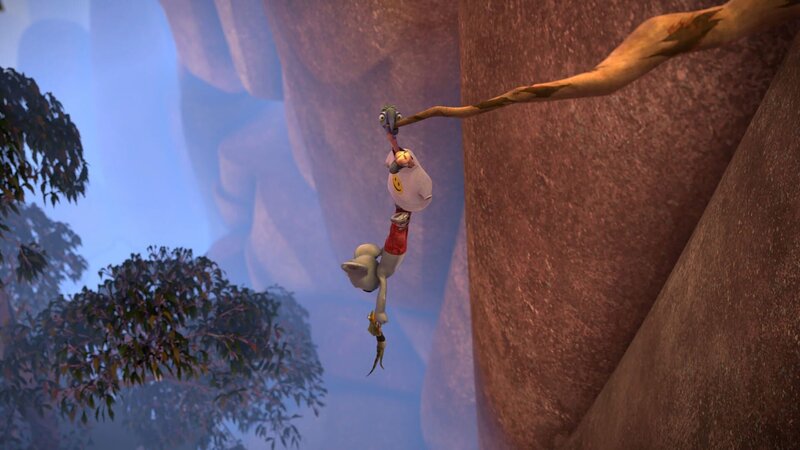 Zusammen mit Jacko will Blinky Pablo und Jorge retten und gerät dadurch selbst in Gefahr. – Bild: KiKA /​ Studio 100 Media /​ Flying Bark