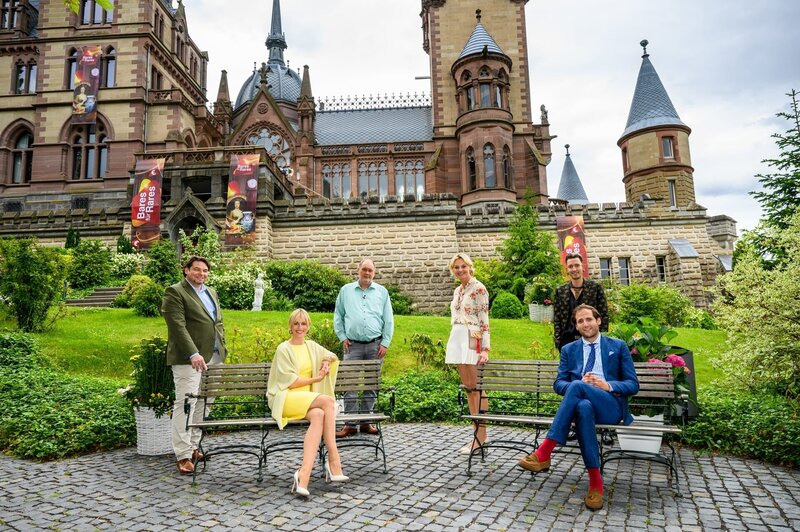 L-R: Daniel Meyer, Lisa Nüdling, Walter Lehnertz, Susanne Steiger, Fabian Kahl und Julian Schmitz-Avila. – Bild: ZDF und Willi Weber.
