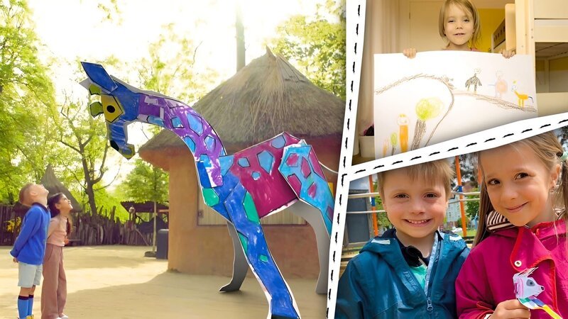 Tiere aus der Savanne - Wir basteln Giraffen und Erdmännchen 1 – Bild: KiKA/Motion Works GmbH Tiere aus der Savanne - Wir basteln Giraffen und Erdmännchen 1 – Bild: KiKA/Motion Works GmbH