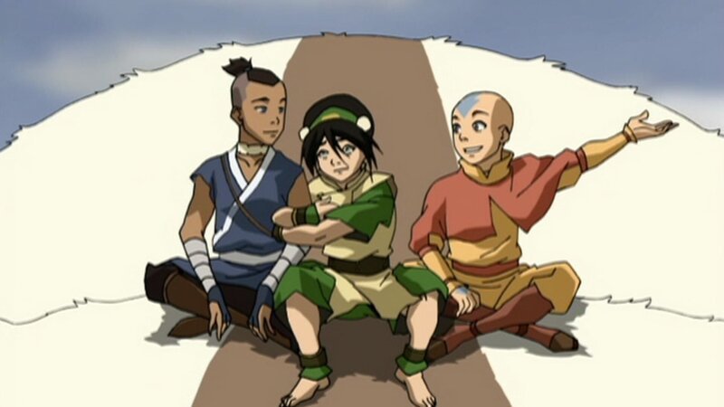 L-R: Sokka, Toph, Aang – Bild: Nicktoons UK L-R: Sokka, Toph, Aang – Bild: Nicktoons UK
