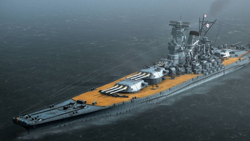 Graphic of Yamato Battleship from above. (Photo credit: DSP) – Bild: National Geographic