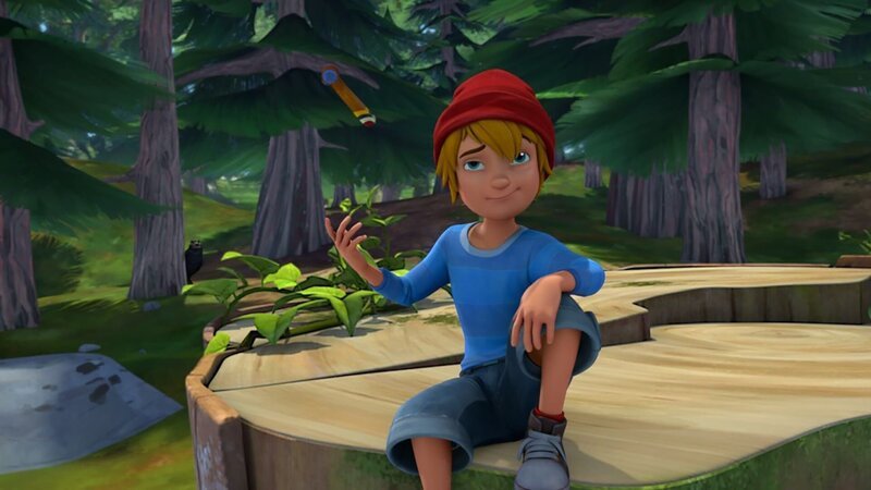 Nils ist ein Meister im Umgang mit seinem Propeller. – Bild: BR/​Studio 100 Animation/​Studio 100 NV