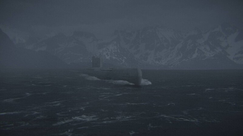On April 30th 1945, U-boat ace Adalbert Schnee guides his craft silently out of a Norwegian fjord heading for the Atlantic Ocean – to seek out enemy shipping. (Photo credit: DSP) – Bild: Copyright © The National Geographic Channel.